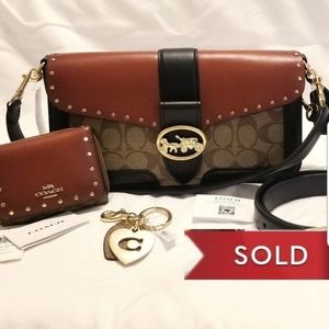 *SOLD* SOLD* SOLD* 3pc COACH SET Signature Leather w/ Shoulder/ Crossbody Bag